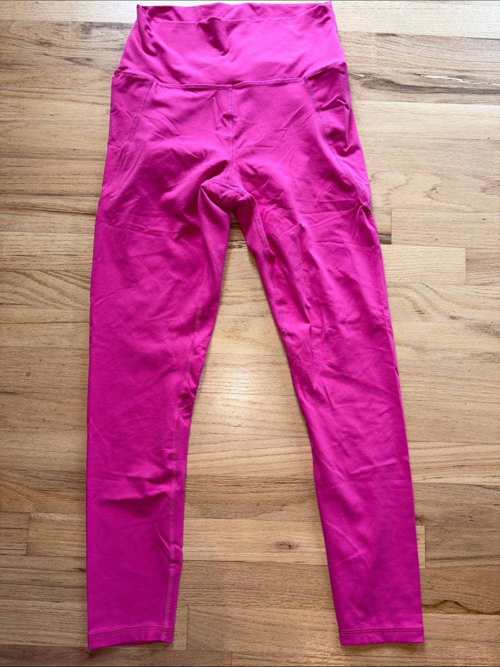 Womens hot pink High-Waist Active Leggings Mono B